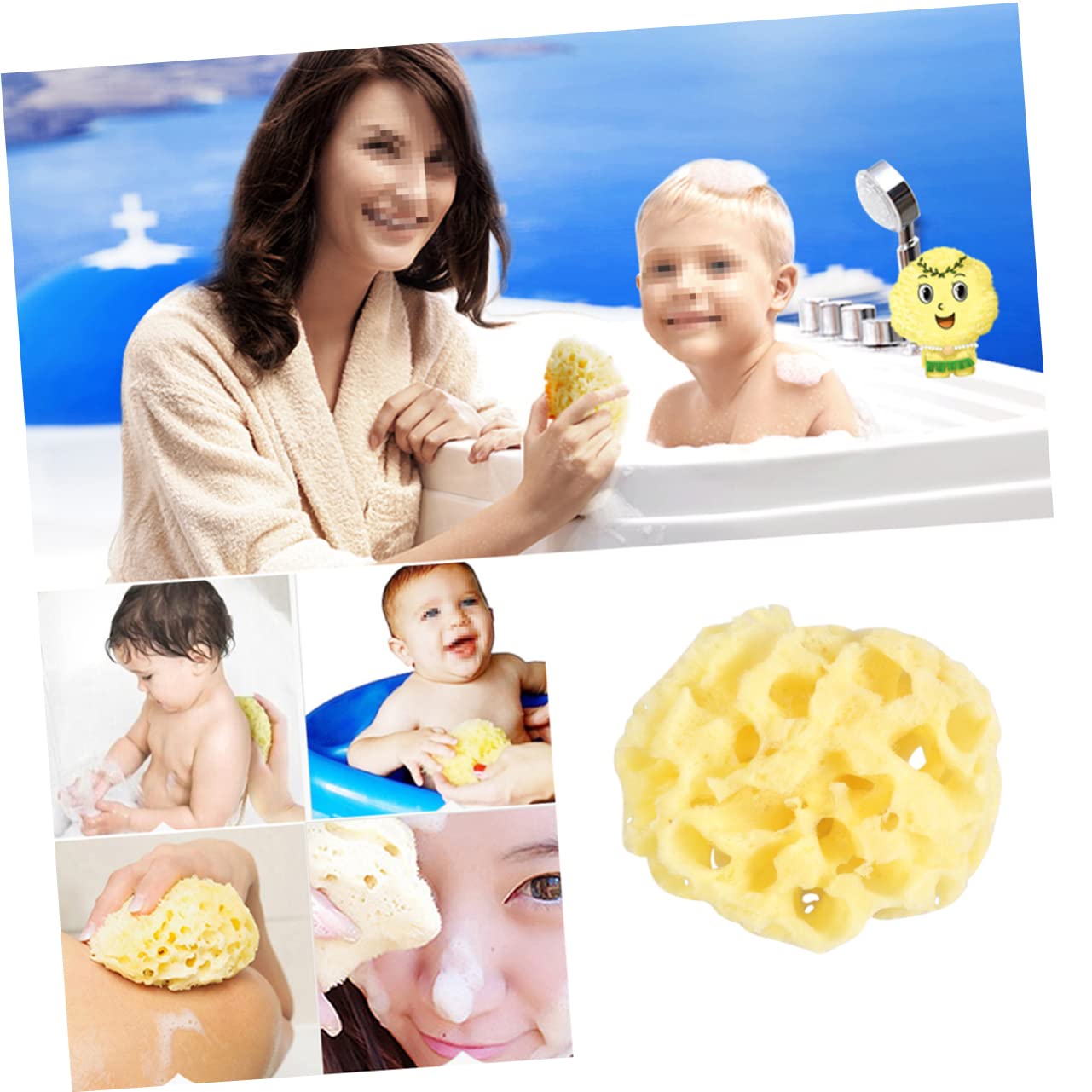 minkissy 1 Pc Esponja Corporal Esponja De Baño Naturales Esponja De Bolas De Malla Esponja De Mar Para Bañarse Esponja Natural Esponjas De Baño Para Ducha Esponja Baño Adulto Grecia Bebé