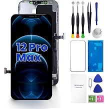 for iPhone 12 Pro Max Screen Replacement, 6.7   3D Touch FHD Display Digitizer Repair kit Fully Compatible with Face ID, High Contrast and Sharp Detail, Easy Installation