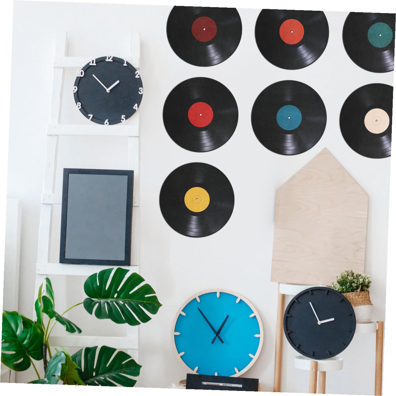 Pegatinas de Vinilo Decorativas Retro para Pared, 8 Piezas Pvc