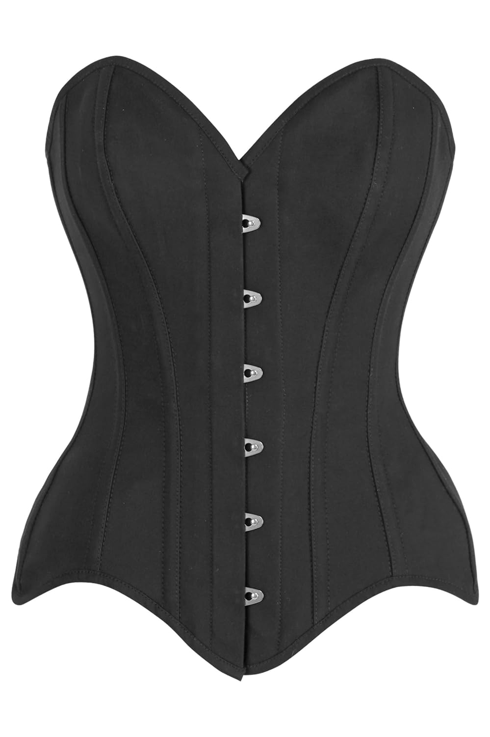 Daisy corsets womens Daisy Corsets Top Drawer Black Cotton Steel Boned Overbust Corset