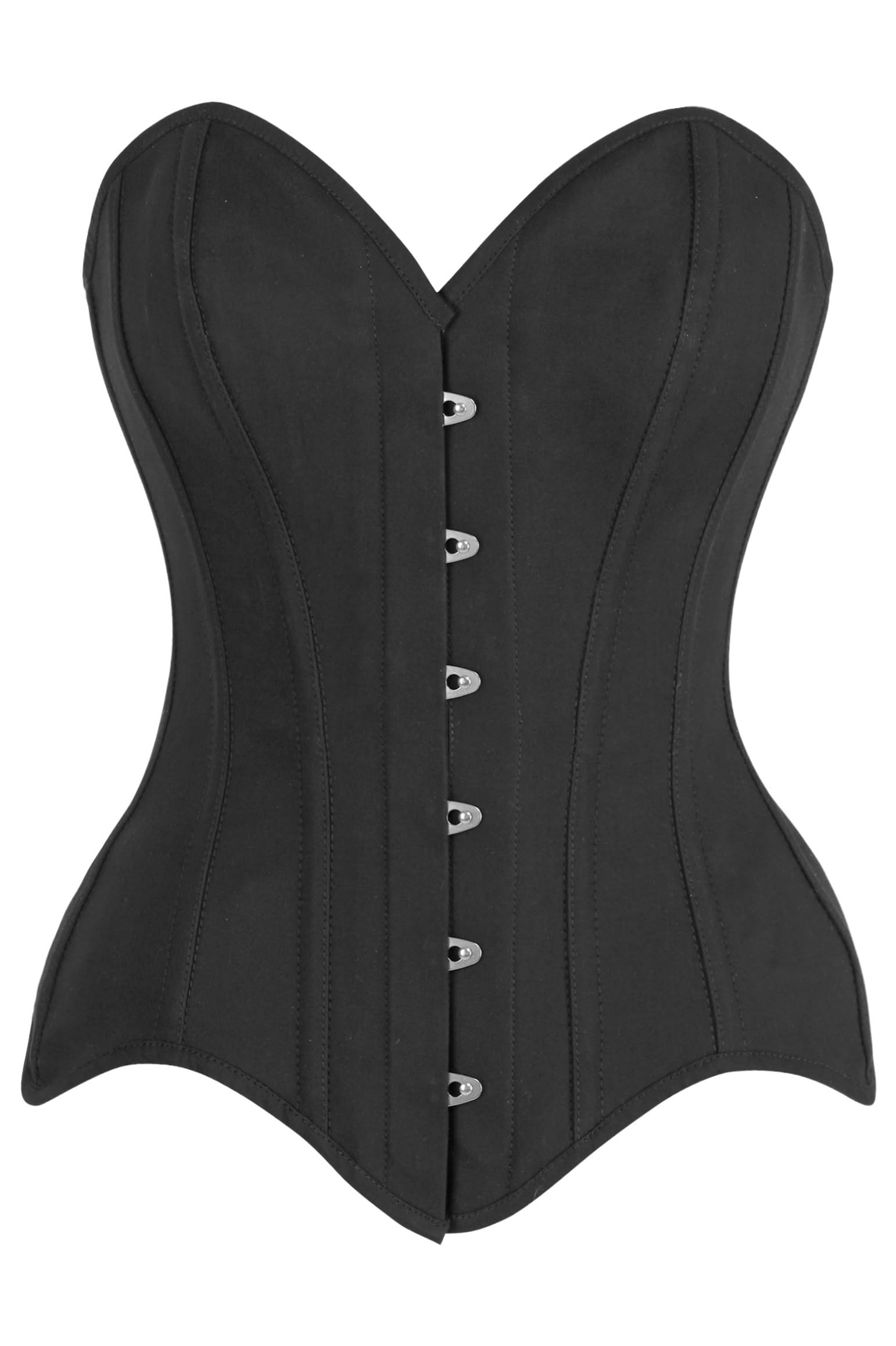 Daisy corsets womens Daisy Corsets Top Drawer Black Cotton Steel Boned Overbust Corset