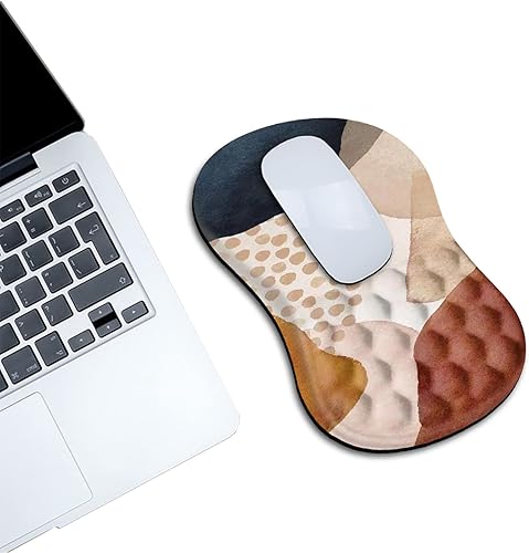 Miniatura 6 de DINKY Almohadillas ergonómicas para mouse con soporte de muñeca, toda la espuma viscoelástica con base de poliuretano antideslizante, alfombrilla de