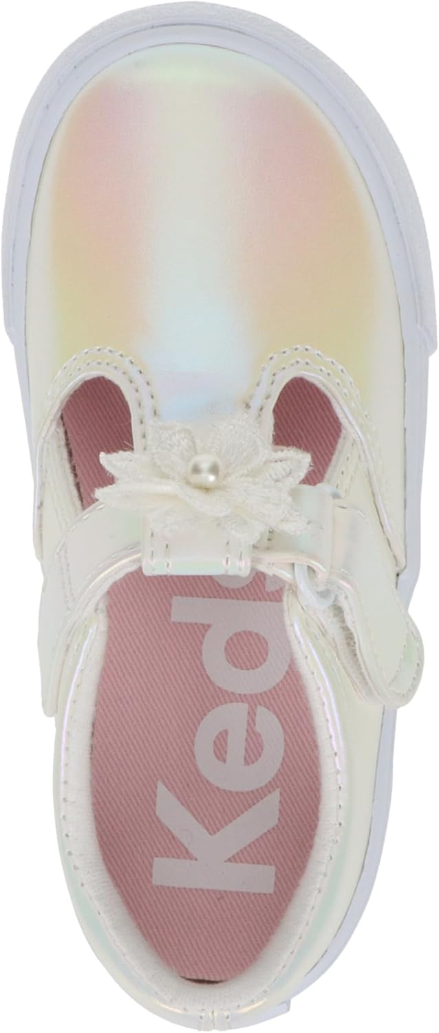 Keds Girls' Daphne Flower White Pearlized