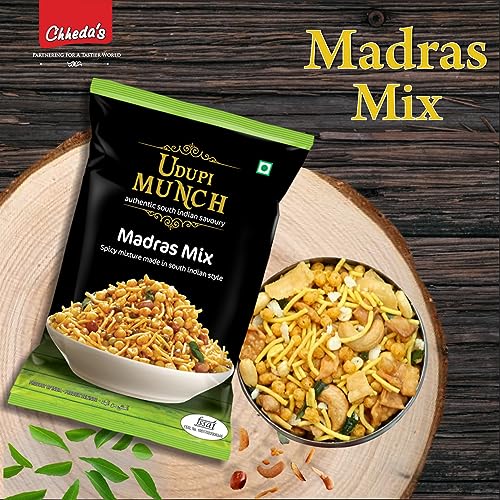 Image of Chheda's Udupi Munch Madras Mix - Spicy Mixture Made in South Indian Style (300g Pack of 3)