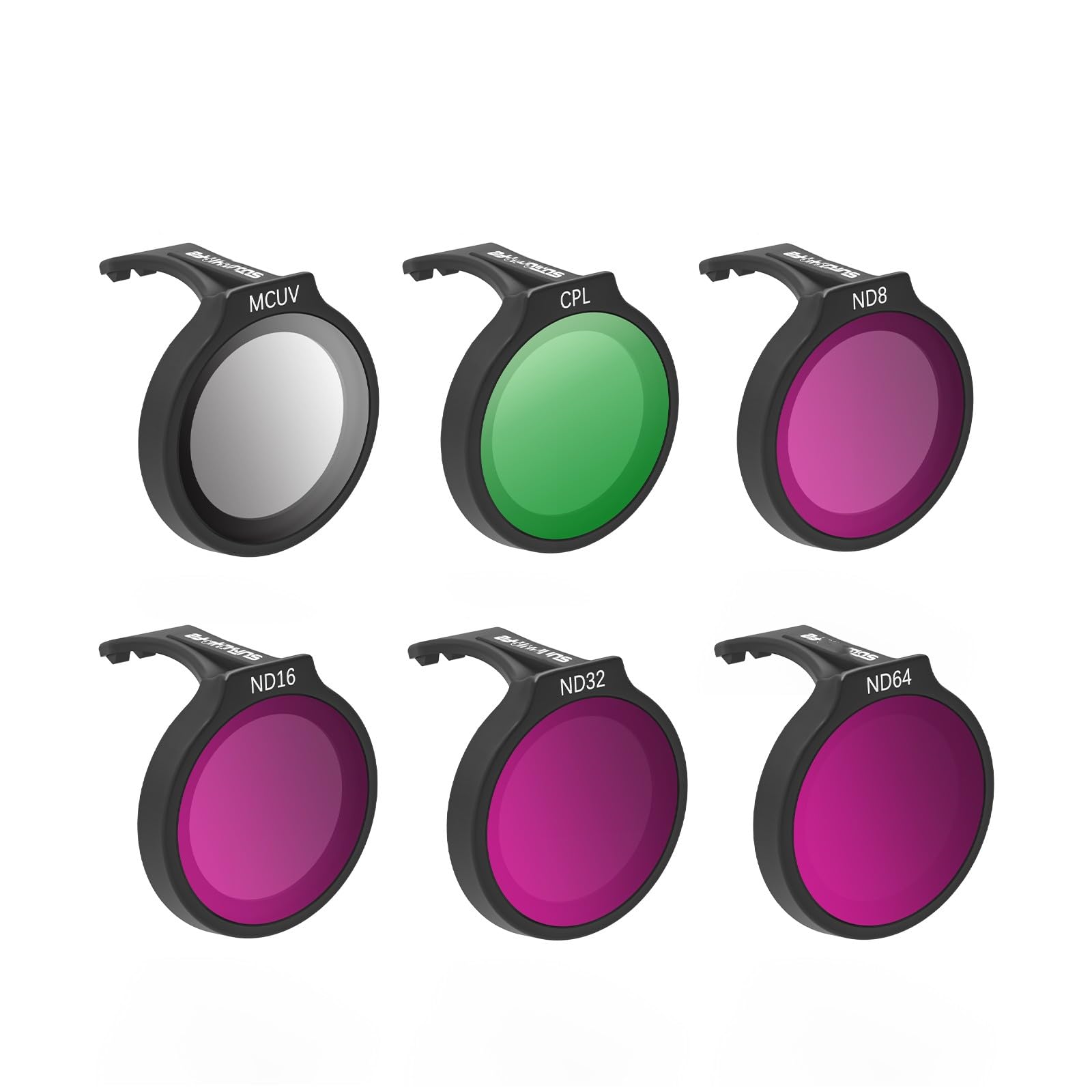 Filtro para dji Neo ND64 ND8 Juego de filtros Reducción de luz MCUV Cámara de Vuelo ND16 Marco Ultrafino Cristal óptico Drone Lente Filtro Accesorios (6-Piece Set)