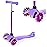 Best Choice Products Kids Mini Kick Scooter Toy w/Light-Up Wheels, Height Adjustable T-Bar, Foot Break - Purple