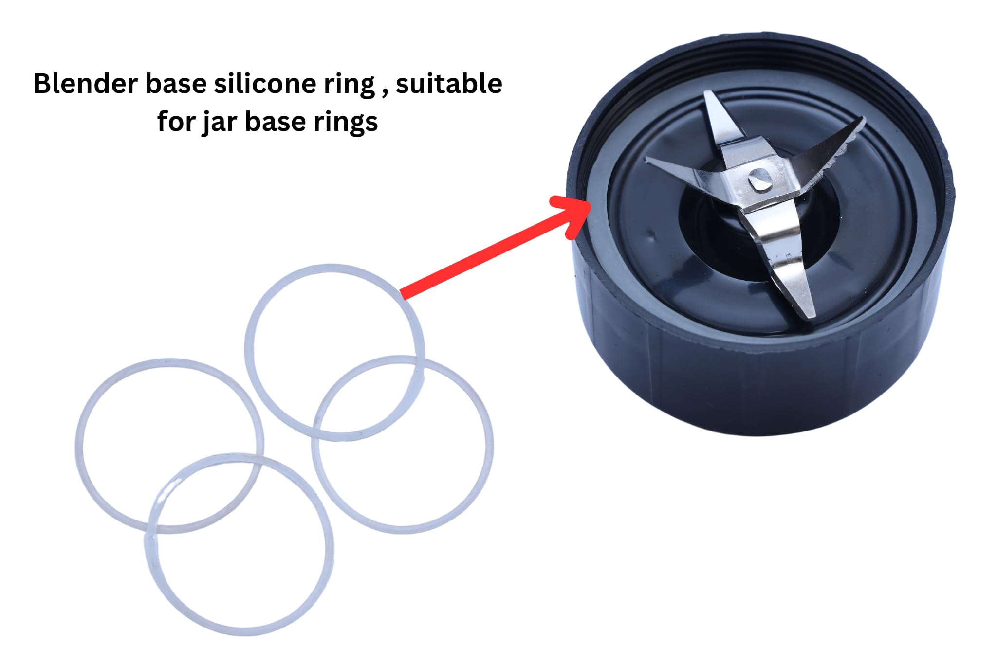 "Nutri blender Jars Attachment Base Rings for MAGIC BULLET (Jar Base Rings) (Silicon, 4 Units) — Amazon image 4