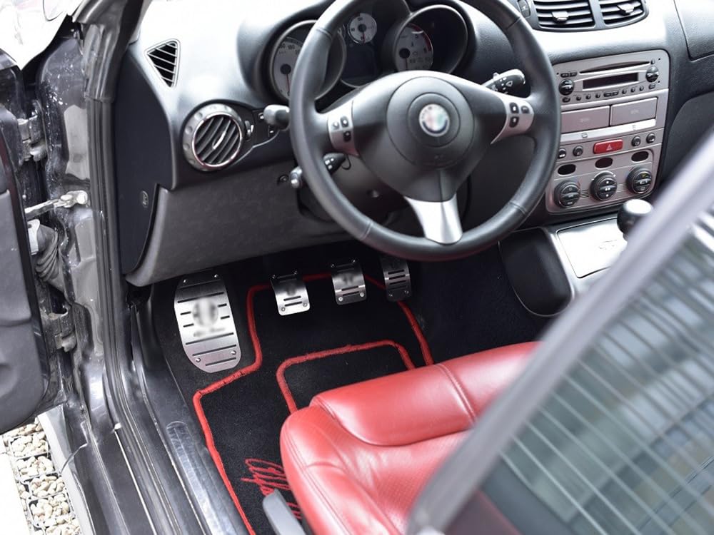 Pedale Set mit Fußstütze Stahlabdeckung für Alfa_Romeo 147 & GT (937) - Schaltgetriebe