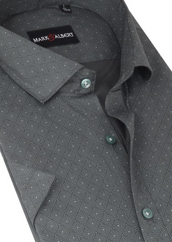 Image of MARK & ALBERT Mens Half Sleeves Printed Shirt