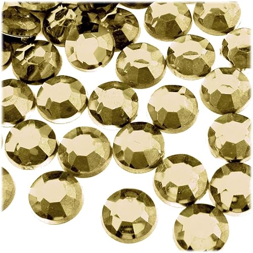 Miniatura 10 de The Crafts Outlet 72 diamantes de imitación redondos de 0.551 in - parte trasera plana rojo rubí rojo