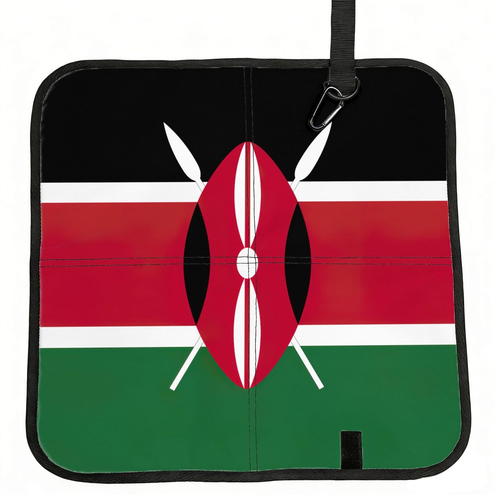 bghdfa Flag Of Kenya Print Outdoor Sitting Mat Waterproof Oxford Cloth Seat Cushion Folding Foam Camping Seat For Picnic
