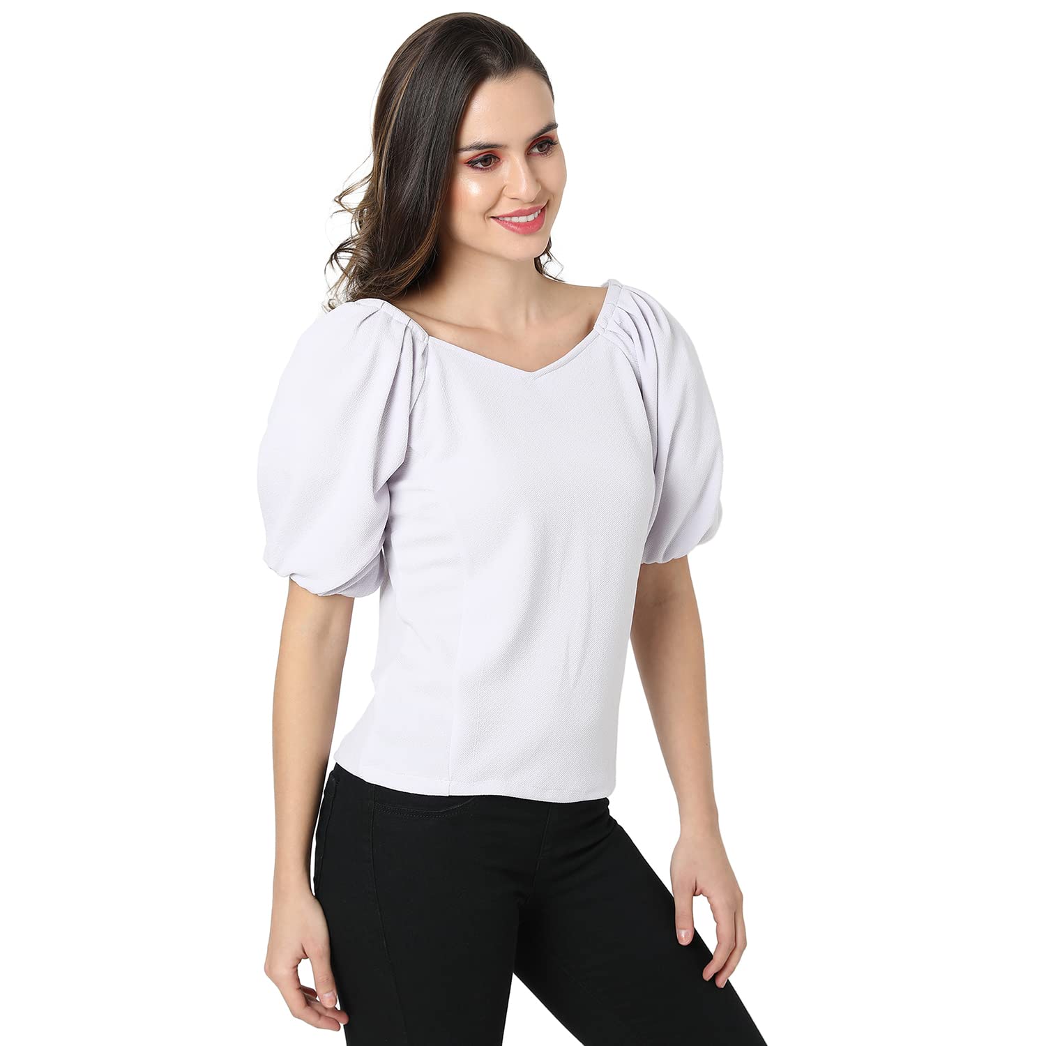 pinacolada Women's Top for Casual Wear | Crew Neck | Regular Sleeve | Quality Stretchable Fabric | Top Crafted with Enhanced Stretch & Comfort Fit for Everyday Wear-picture-44