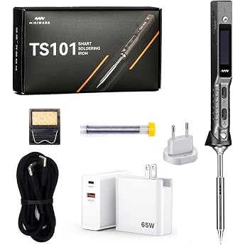 MINIWARE TS101 Soldering Iron Welding Machine I Tips USB-C PD EU Plug Power Supply Kit Portable Digit 65W Fast Heating Temperature Adjustable 50-400 C
