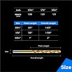 amoolo Titanium Drill Bit Set (60 pcs), Premium 4341 HSS Micro Drill Bits for Wood, Metal, Steel, Plastic, Aluminum Alloy, 3/64"-1/8"