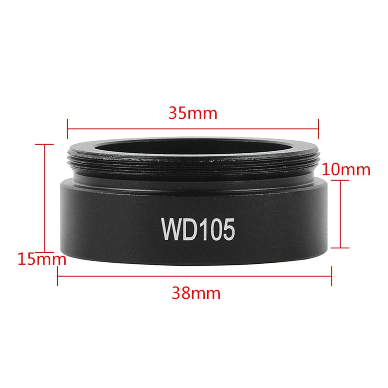 Kamera Mikroskopowa, WD105/1X WD210/0,5X Obiektyw C-MOUNT Przemysłowa kamera z mikroskopem wideo Pomocniczy obiektyw szklany(WD105)