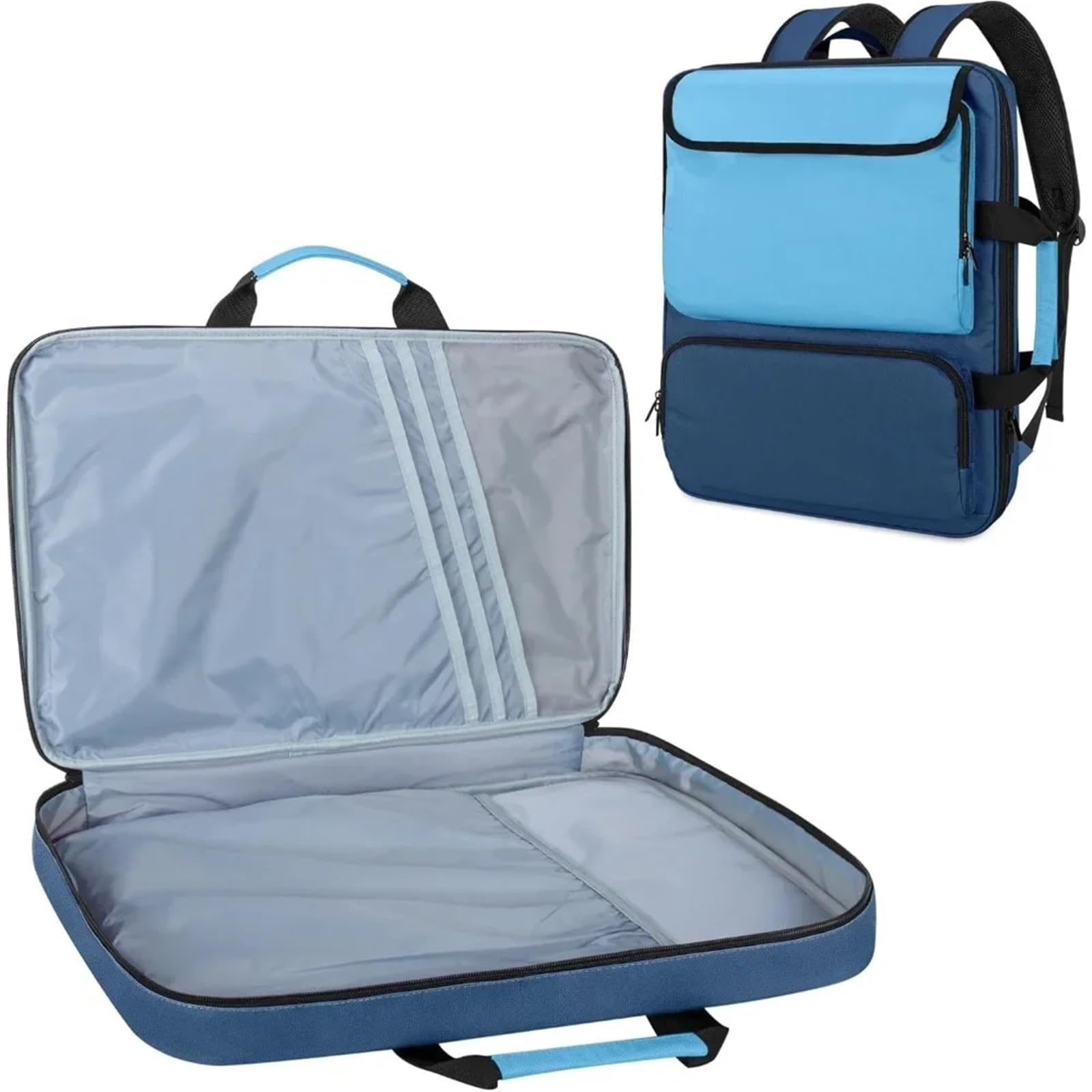 Borsa per Portfolio Artistico Custodia for portfolio artistico A3 15 x 18 pollici, borsa da viaggio for artisti, opere d'arte e materiali for la pittura Utilizzato per conservare le opere(Blue)