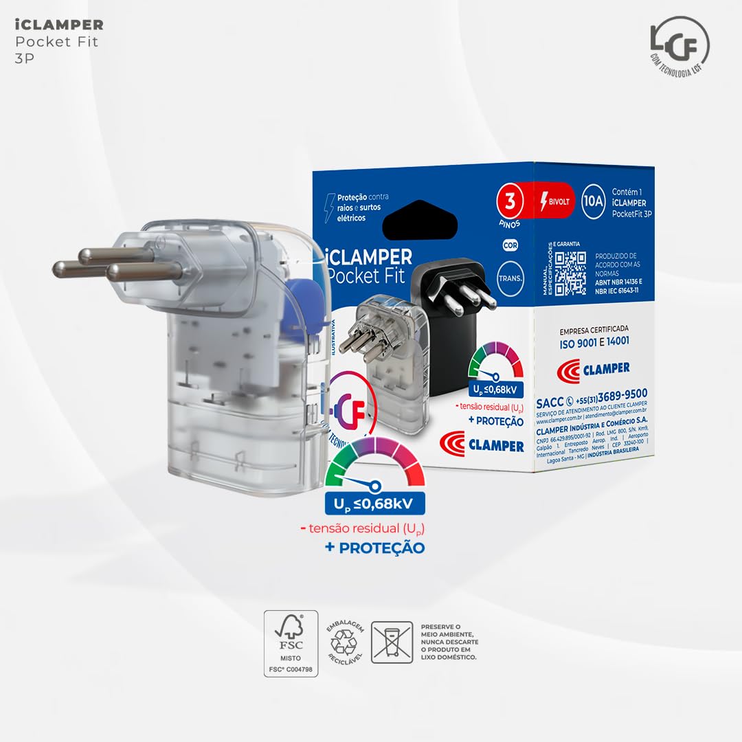 Protetor Contra Surtos Elétricos (DPS) CLAMPER 127/220V, 10