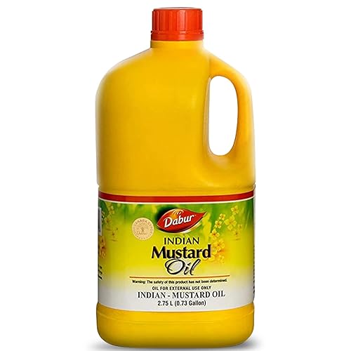 Miniatura 1 de Dabur Aceite de mostaza Kachi Ghani - Aceite de grado terapéutico sin refinar de semillas de mostaza para la piel, el cuidado del cabello y el