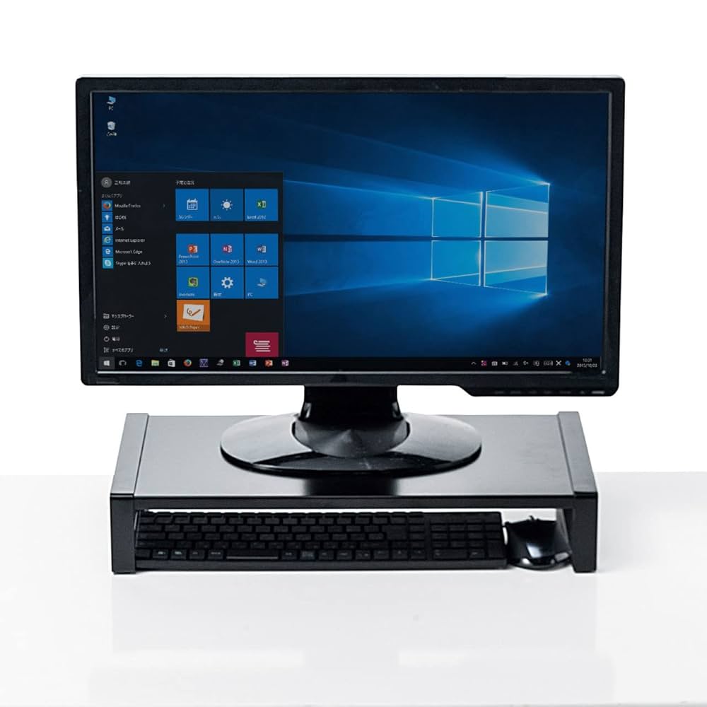 デスクパソコン サンワサプライ スチール製机上ラック(W500) ブラック MR