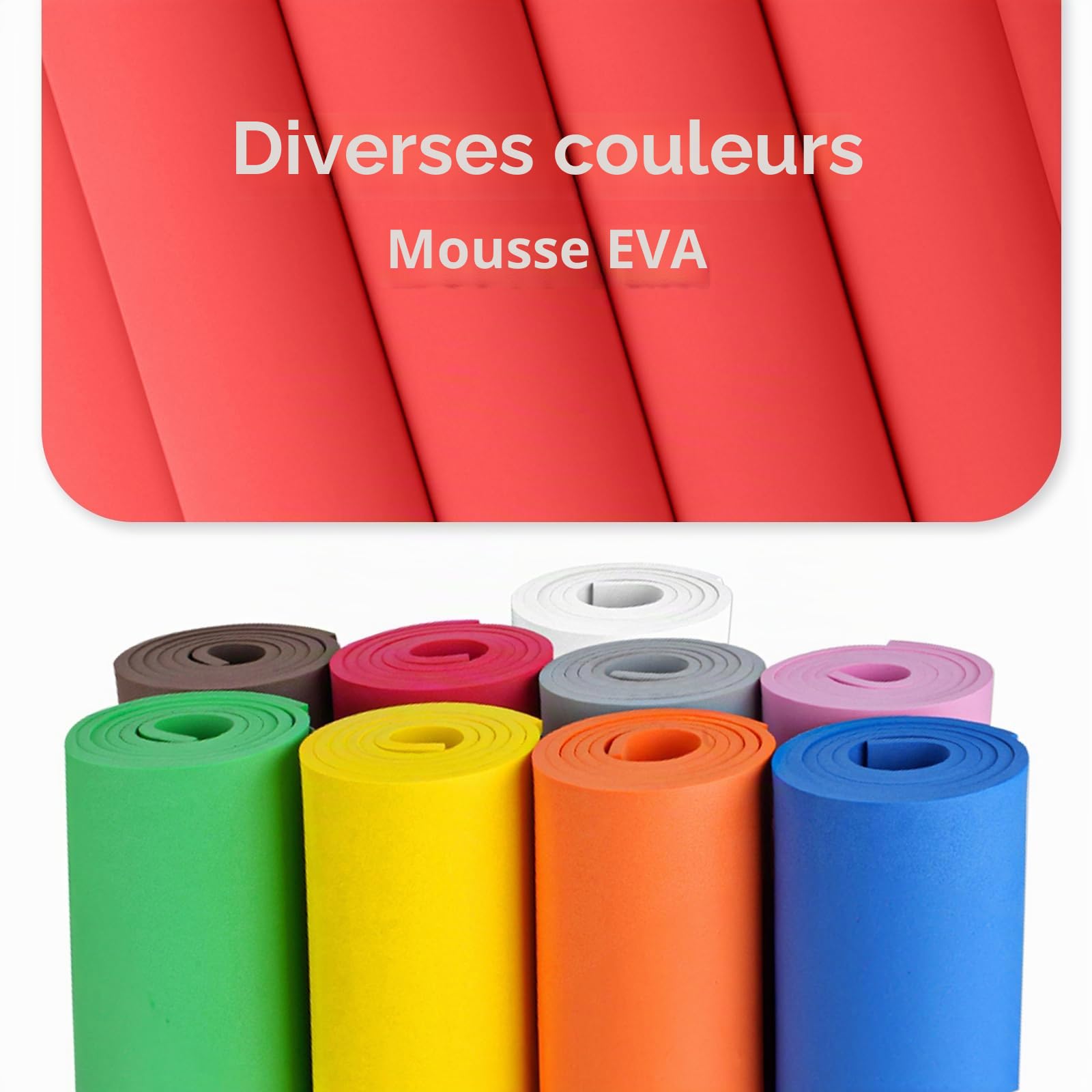 Rouge Rouleau Mousse EVA, Do²ping EVA Foam 10mm, 35.5x99cm avec haute densité 86kg/m3 mousse cosplay pour Projet de costume DIY (10mm Rouge)