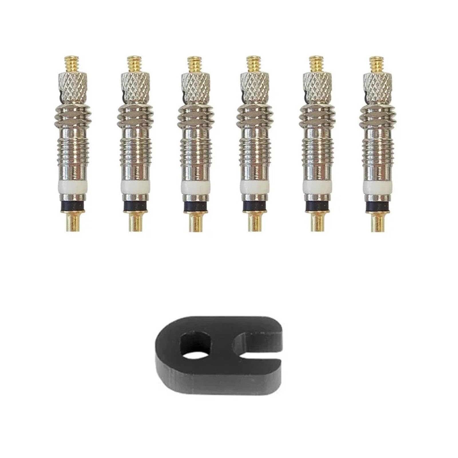 6/12pcs Bicycle Removable Valve Core Bike Replacement Brass Tubeless Core Remover Tool for Tubeless for Road MTB Bike(6pcs)