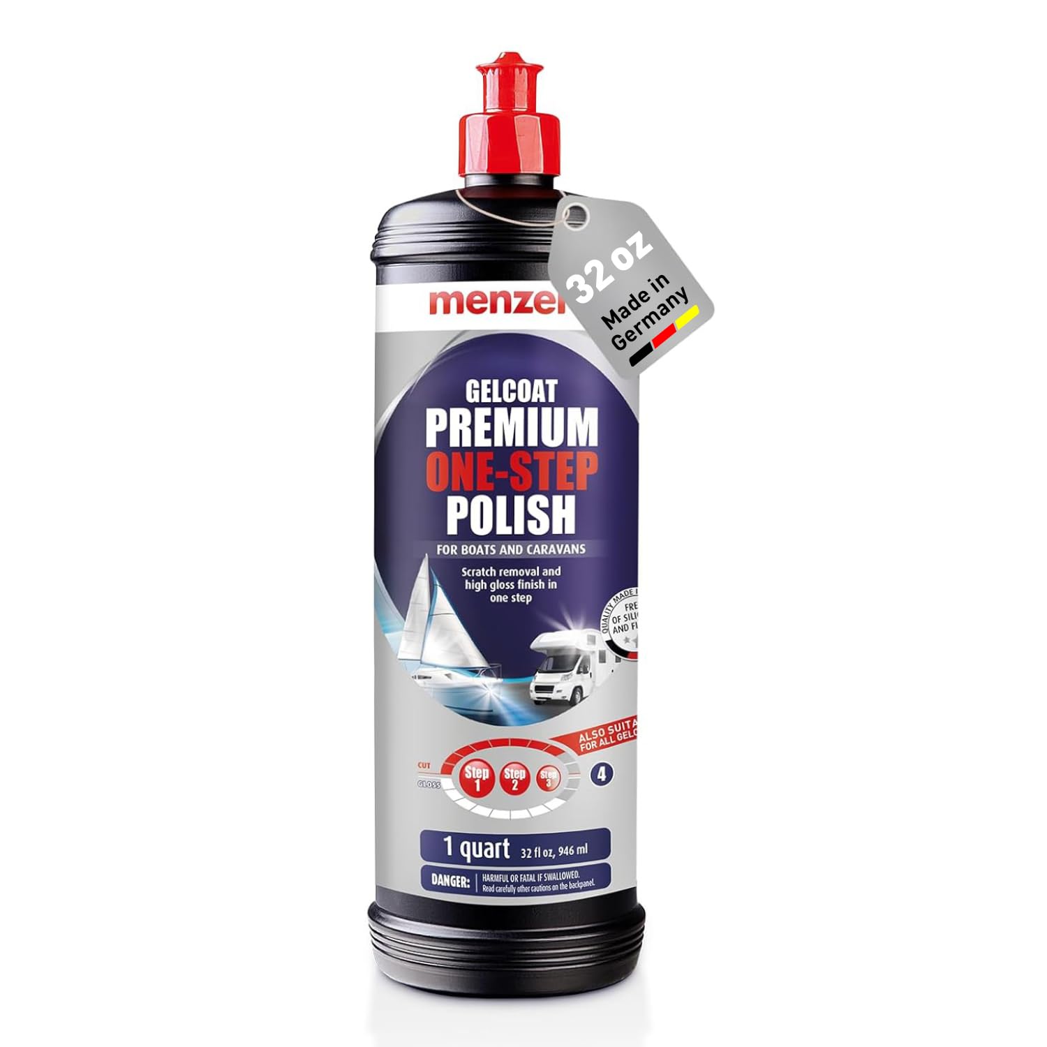 Amazon.com: Menzerna Premium One Step Gelcoat Polish 32oz I Marine