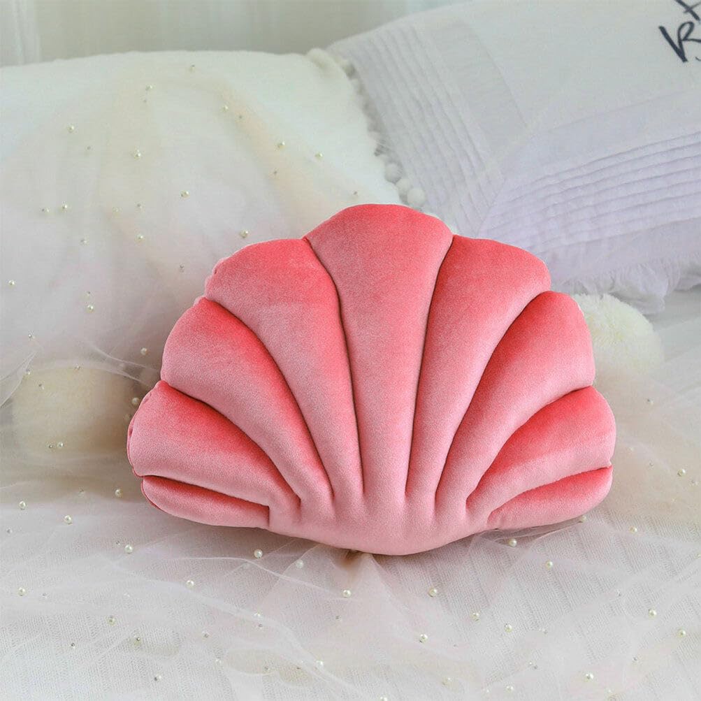 VANZACK Cuscino Decorativo a Conchiglia Rosa in Peluche 1 Pezzo | Imbottitura in Cotone Pp, Molto Elastico e Resistente All'usura, Sagoma Creativa per Ufficio