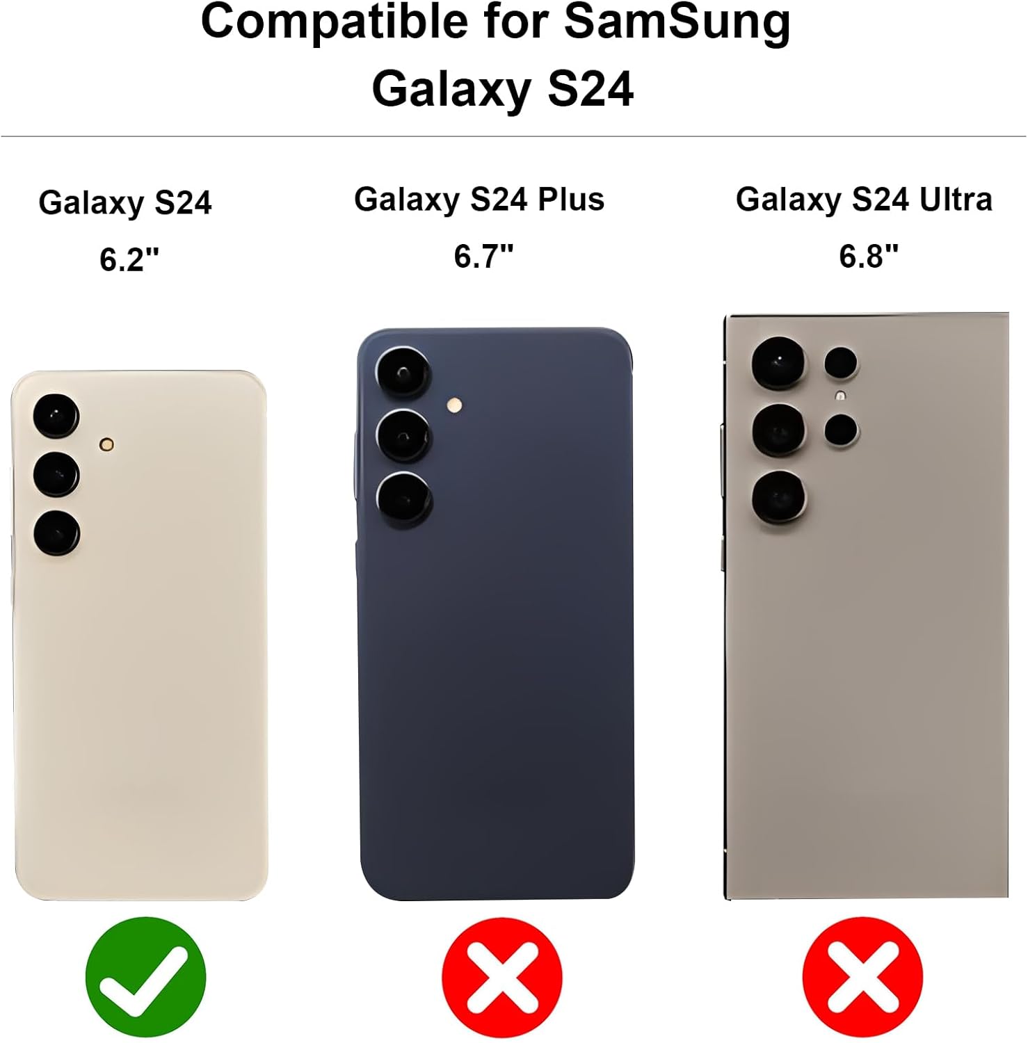 KIHUWEY for Samsung Galaxy S24 Case Wallet with Credit Card Holder, Flip Premium Leather Magnetic Clasp Kickstand Heavy Duty Protective Cover for Samsung Galaxy S24 6.2" (Black) - Image 2