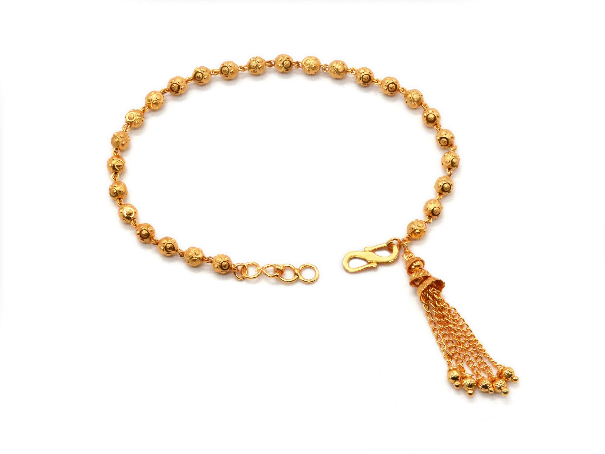 JHB Gold plated Brass Beads Bracelet for Girls And Women (B091BDJZVD) Amazon Price History, Amazon Price Tracker