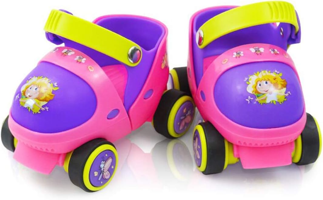 MpoutikKids Children's Adjustable Quad Roller Skates Wheels Lock Boys Girls Roller Skate for Beginners Toddlers Baby