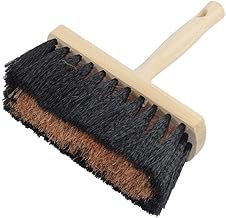 laguz Teerbürste für Teer & Zähflüssige Materialien, Bürste mit Ergonomischem Holzgriff, Flachpinsel aus Kokos- und Kunststoffborsten, Holzteerpinsel mit Stiel 13,5 cm, Pinsel