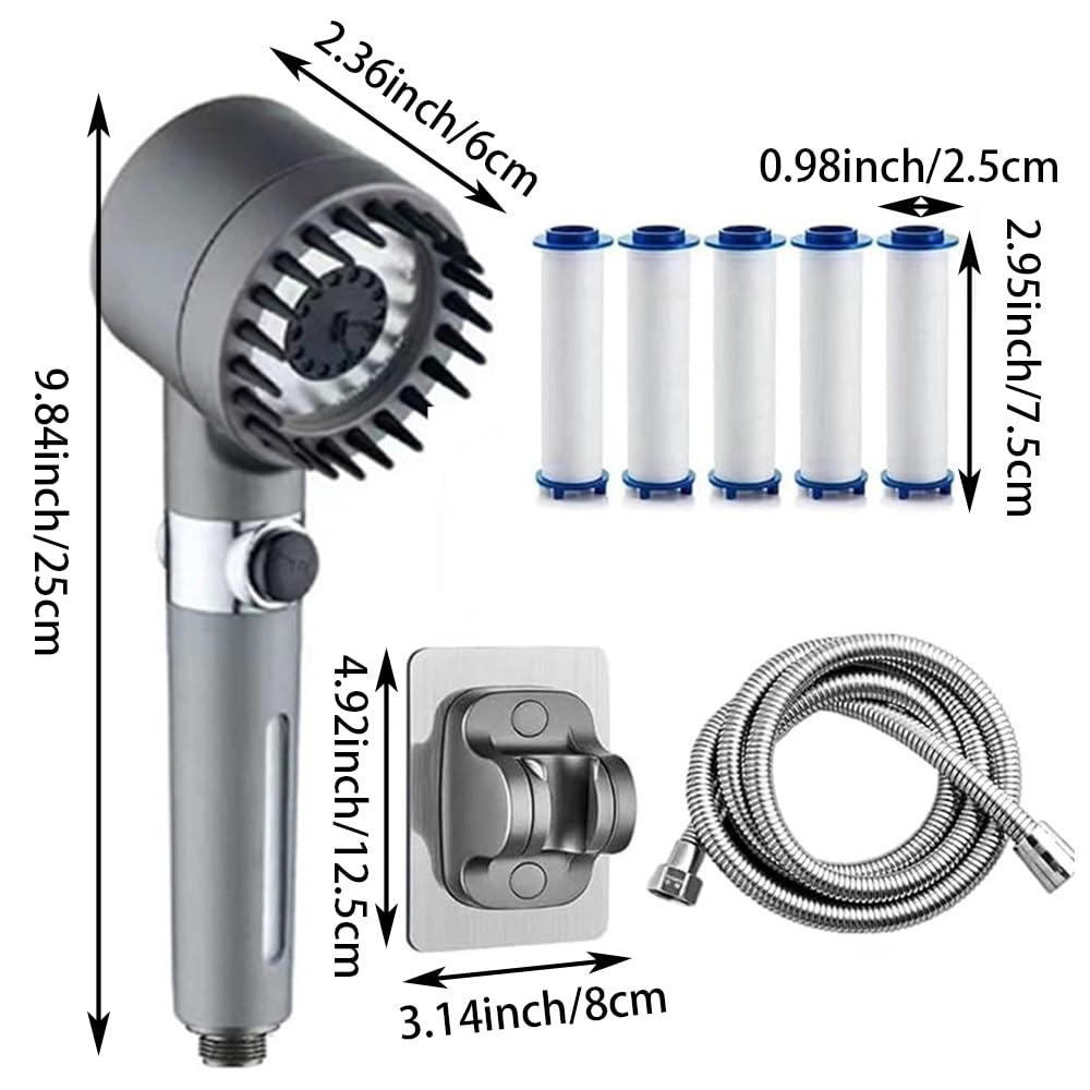 Ion Shower Head Drops,Drivse Filtered Shower Head with 1.5m
