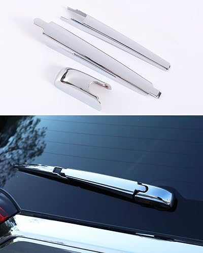 Para Toyota RAV4 2023 2022 2021 2020 2019 - Moldura de cubierta de limpiaparabrisas trasero, cromada para ventana trasera exterior, moldura de tira