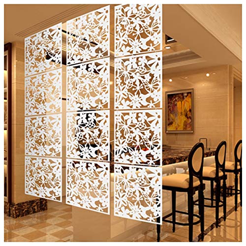 Dumai Divisores del Sitio 4 Piezas Colgantes Mariposa de la Flor del pájaro Biombo Separador de ambientes Panel de Muro Cortina Decoración Blanca Accesorios for el hogar de la Sala