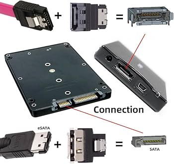 Amazon.co.jp: CYアダプター2個/ロットSATA 7ピンオスからESATAメス&外