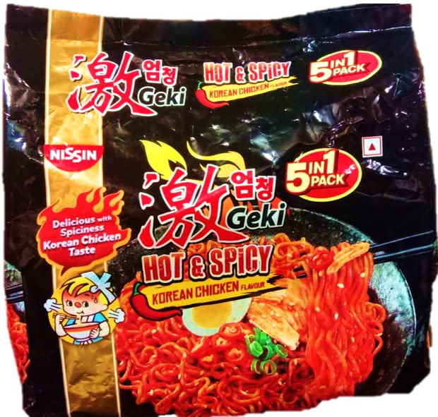 Nissin Hot & Spicy Korean Chicken Flavour 400g Unique