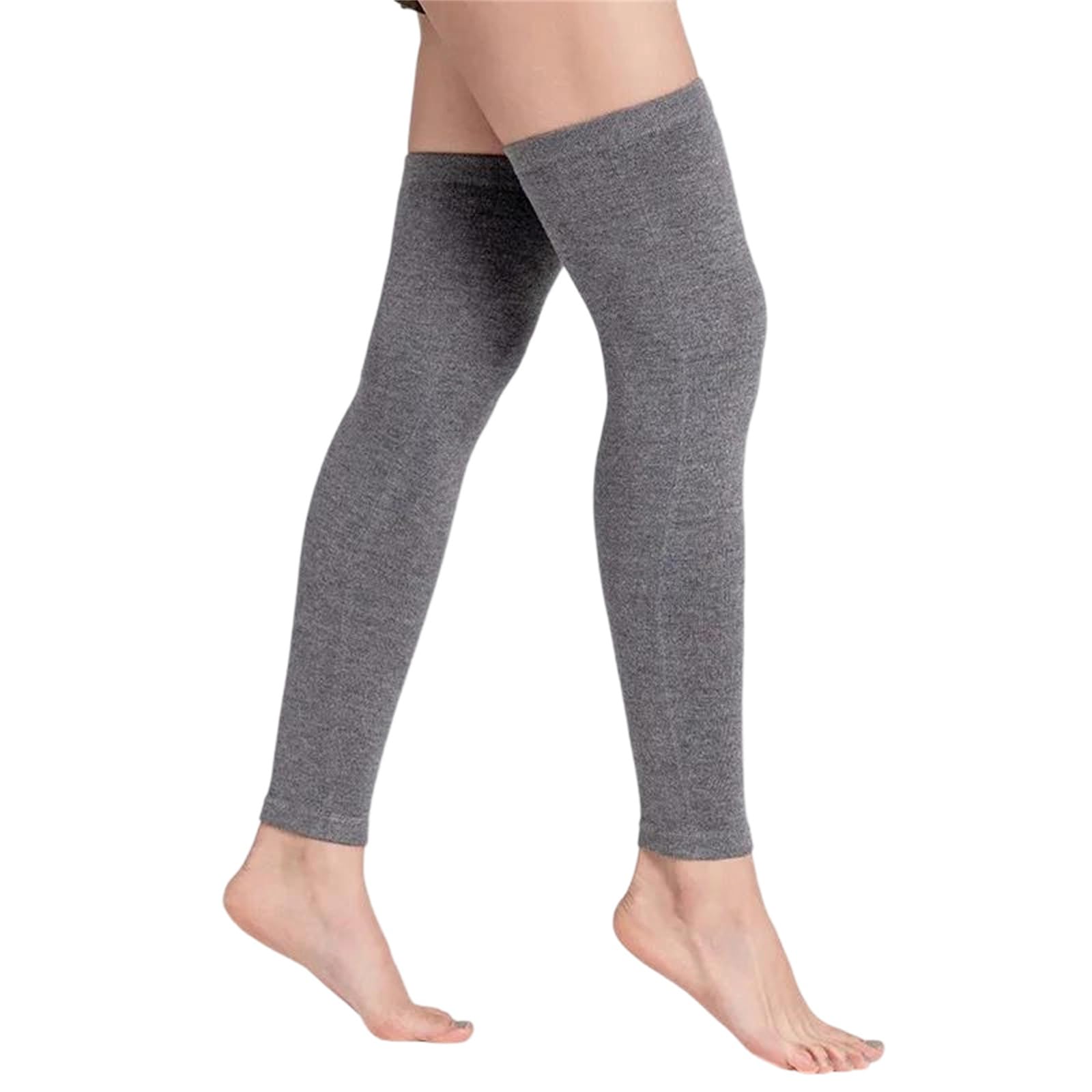 2 pairs Thin Cotton Leg Warmers For Women Soft Knit Boot Gaiters High Knee Sleeves