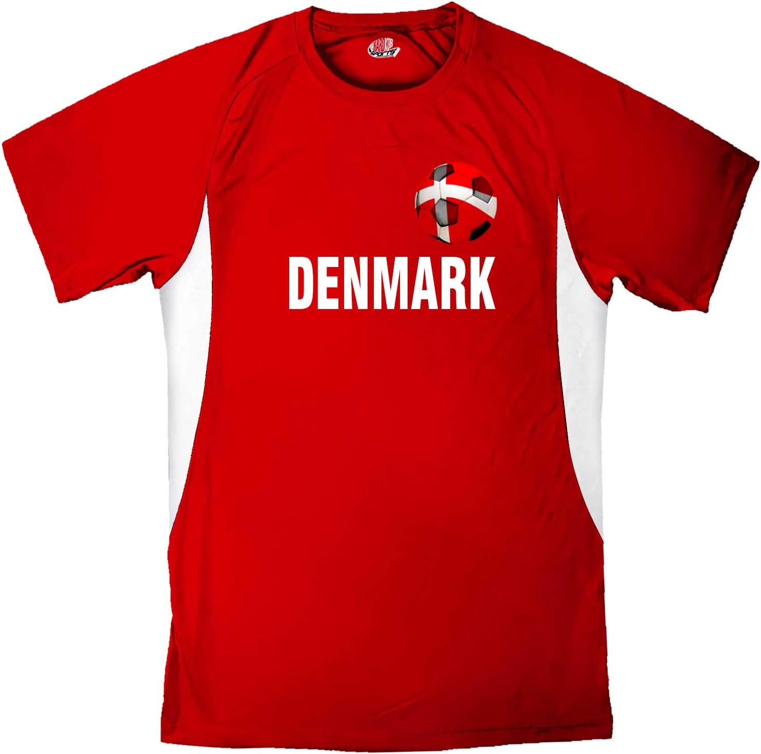 Custom Denmark Soccer Ball 1 Adult Jersey Personalized with Your Names and Numbers
