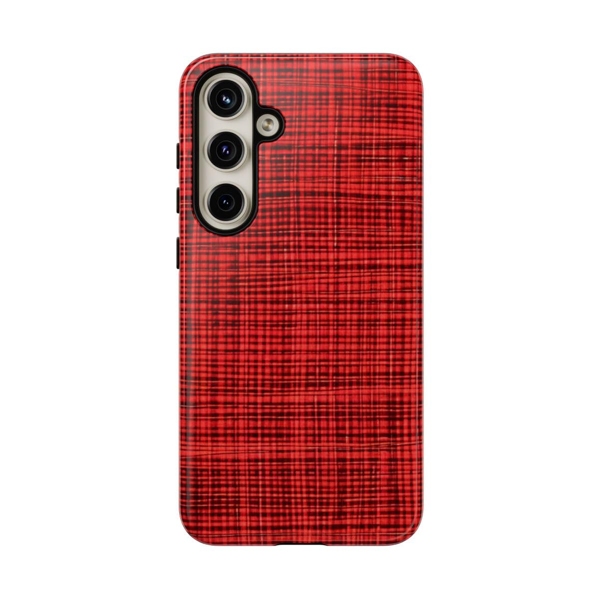 Coque résistante brillante Samsung S24 Plus motif écossais rouge - 5