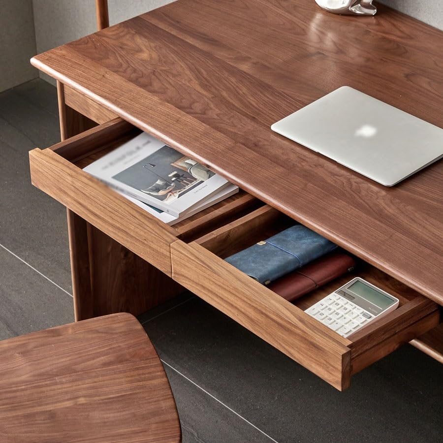 Schreibtisch Schreibtisch for Zuhause, Arbeitszimmer, Schlafzimmer, einfacher Massivholz-Schreibtisch, Computertisch, Wohnzimmer, Kleiner Verhandlungstisch Büro Desk(160 * 75 * 76cm)