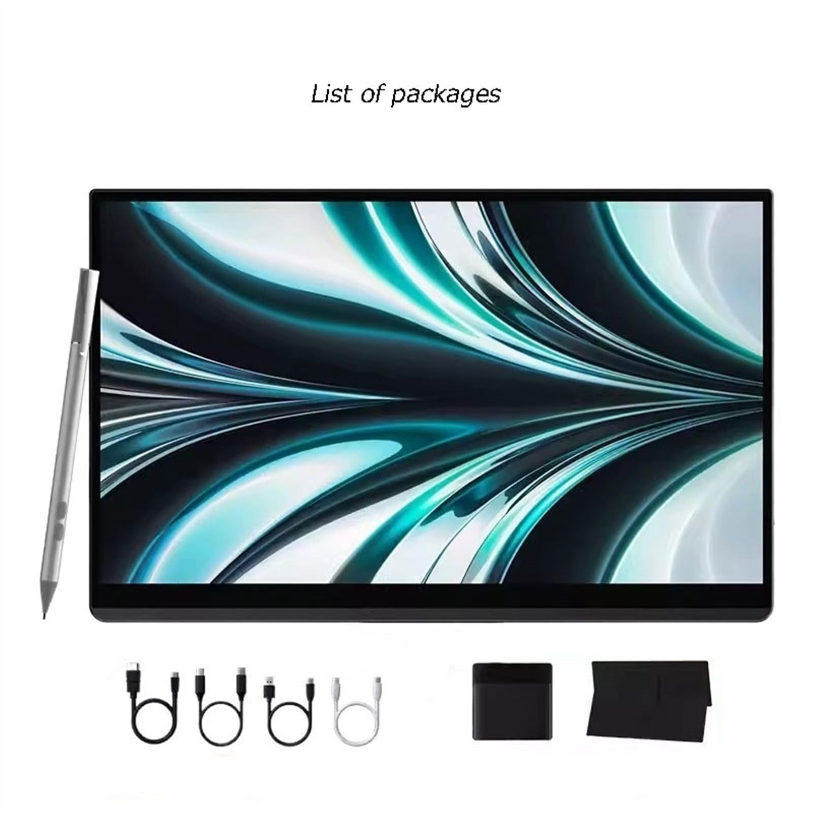 Drugi ekran 13.3-calowy przenośny monitor IPS, monitor dotykowy OLED, dodatkowy ekran do telefonu, rozdzielczość 3840x2160, zewnętrzny do gier biurowych