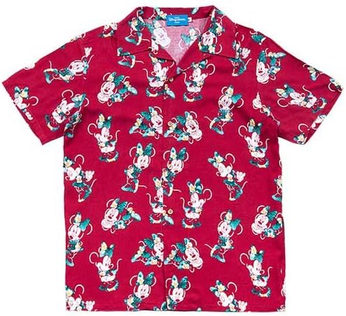 Amazon Co Jp ディズニー ミニー ミニーマウス 総柄アロハ アロハシャツ Mサイズ 赤 男女兼用 アロハ 東京 ディズニーリゾート Tdr 服 ファッション小物