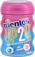Gomas de Mascar, Mentos, UP2U, Sem Açúcar, Sabor de Menta e Tutti-Frutti - 56g | 28 Unidades