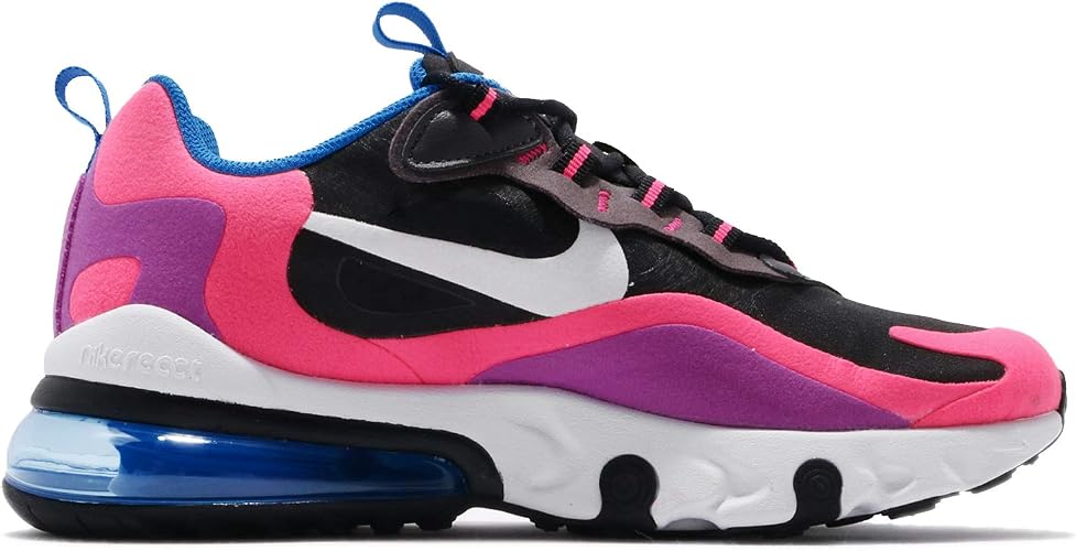 nike air max 270 react sneakers in translucent pink multi