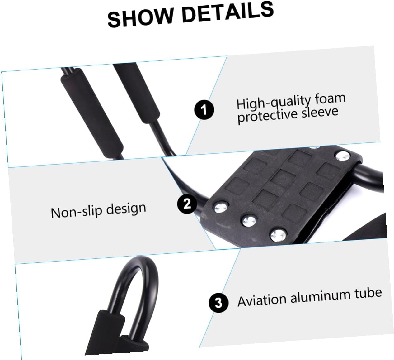 Detachable Kayak Roof Rack 2pcs J-Shaped Canoe Carrier Brackets for Car SUV Truck Crossbar Luggage Rack for Outdoor Water Sports Transport