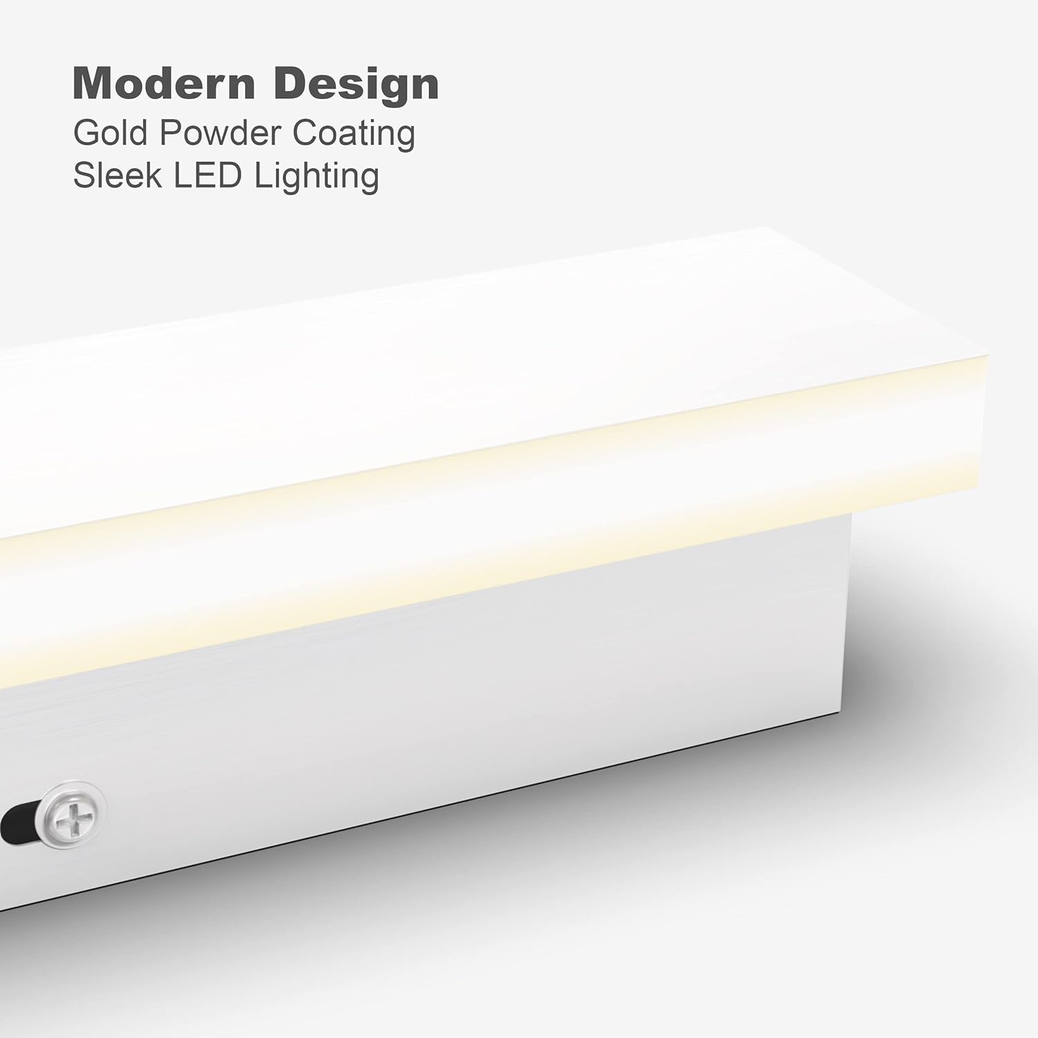 LEEKI - 60 Inches Modern Outdoor Light Fixture - Rectangular Exterior Light Fixture - 45W 3000K - IP65 Anti Rust - White - Sconces Wall Lighting