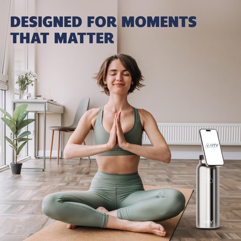 Image of HYV SnapSip Insulated Water Bottle 750ml | Tripod with Magnetic Lid | Stainless Steel Sipper Bottle for Adults & Kids | Hot & Cold Flask for Gym, Office, Travel | Leakproof | Arctic White