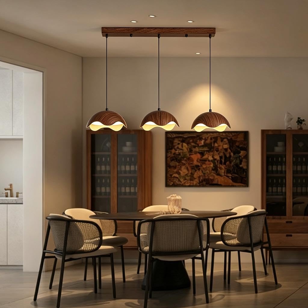 Lampadario a LED in stile francese Lampada a sospensione a forma di noce di cocco Lampada a soffitto vintage Struttura in ferro battuto Altezza regolabile per Sala da pranzo Bancone bar