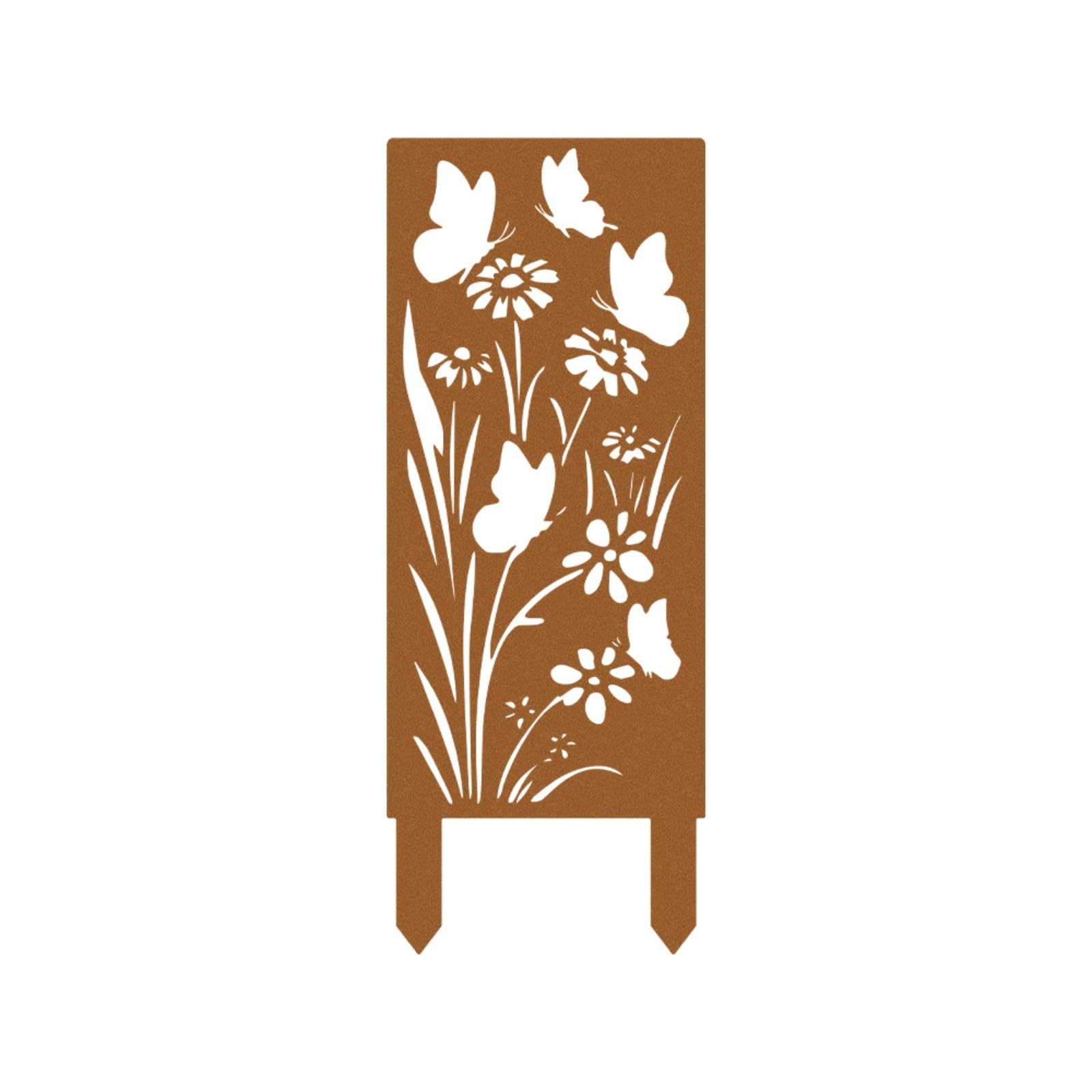Rustic Metal Garden Stake Garden Privacy Screen Outdoor Decorative Privacy Screen Stake for Gardens Yard Balcony Porch
