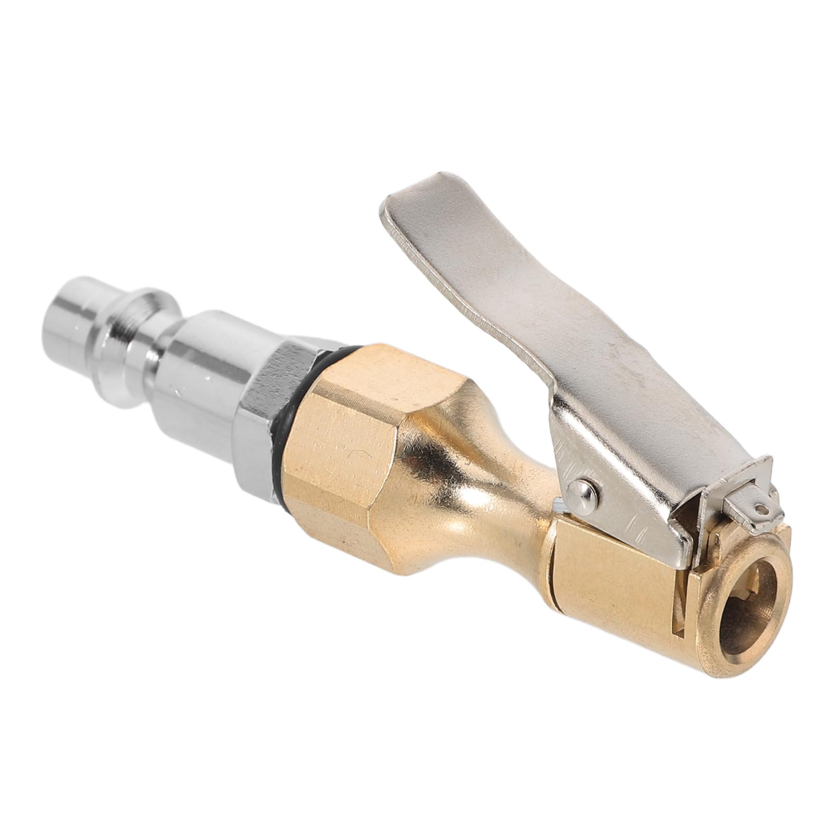 DECHOUS Wide Compatibility Inflator Air Chuck Quick Connect Tire Inflation Nozzle Locking Clip for Stable Air Pressure Checks